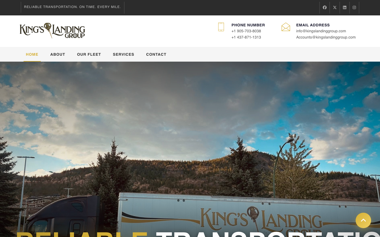 King's Landing Group - Transportation Website